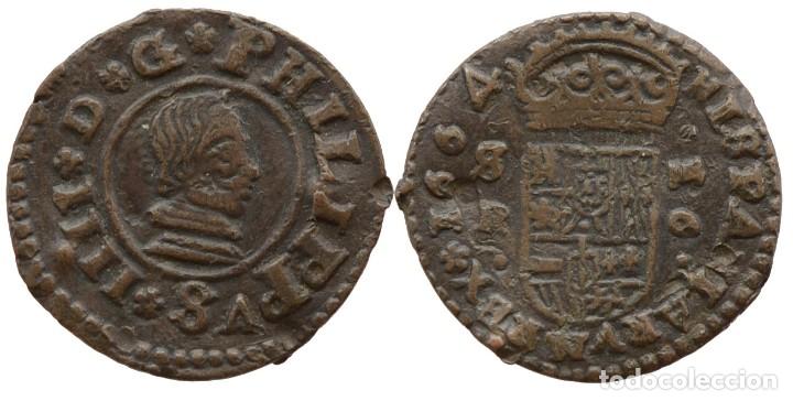 Monedas de Espa&ntilde;a: 16 MARAVEDIS 1664-R SEVILLA - Foto 1