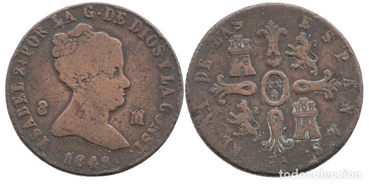 M&uuml;nzen von Spanien: 8 MARAVEDIS 1848 JUBIA