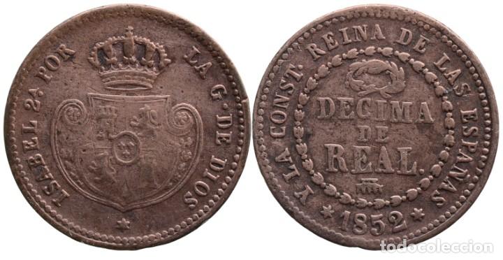 M&uuml;nzen von Spanien: DECIMA DE REAL 1852 SEGOVIA