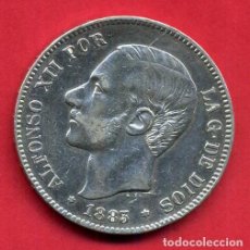Monedas de España: MONEDA PLATA 5 PESETAS ALFONSO XII DURO DE PLATA 1883 MBC++ ESTRELLAS VISIBLES 18 83 ORIGINAL D2736. Lote 199098048