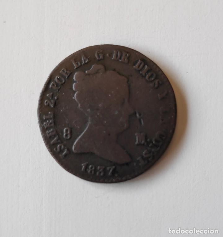 Monedas de Espa&ntilde;a: Moneda 8 Maraved&iacute;s Isabel II 1837 - Foto 1