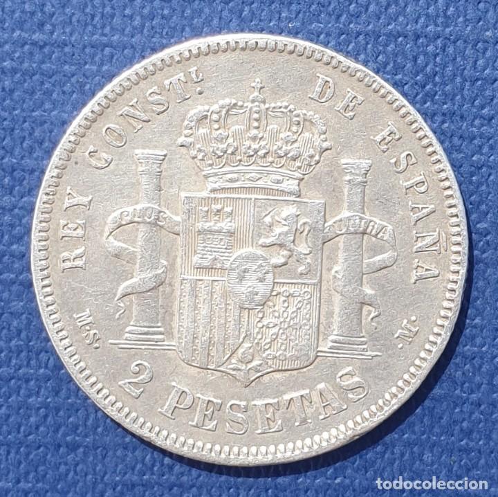 Monedas de Espa&ntilde;a: 2 PESETAS DE ALFONSO XII A&Ntilde;O 1882 E82 MSM - Foto 2