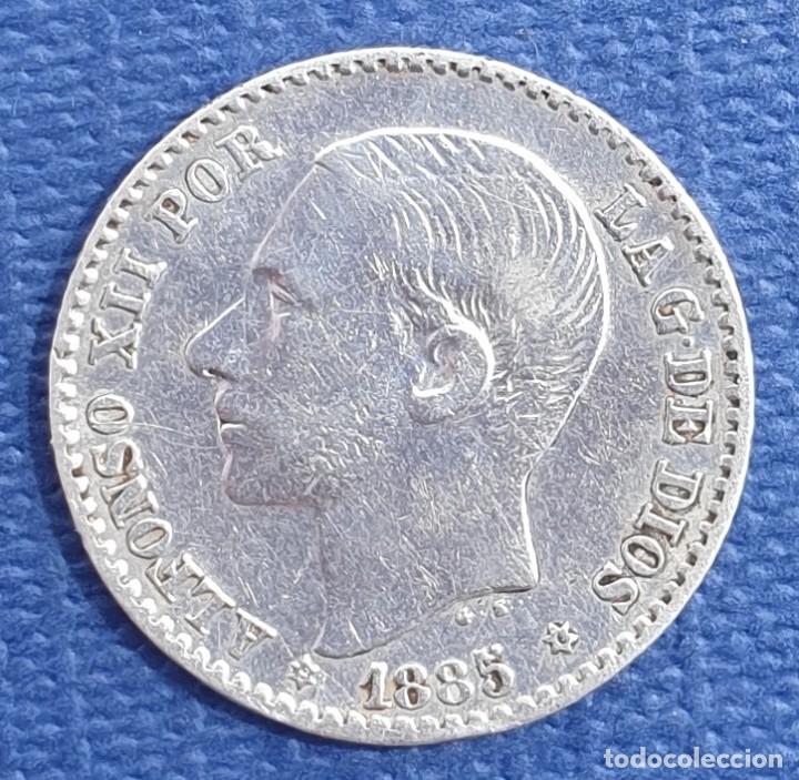 Monedas de Espa&ntilde;a: 50 C&Eacute;NTIMOS ALFONSO XII A&Ntilde;O 1885 E86 MSM - Foto 1