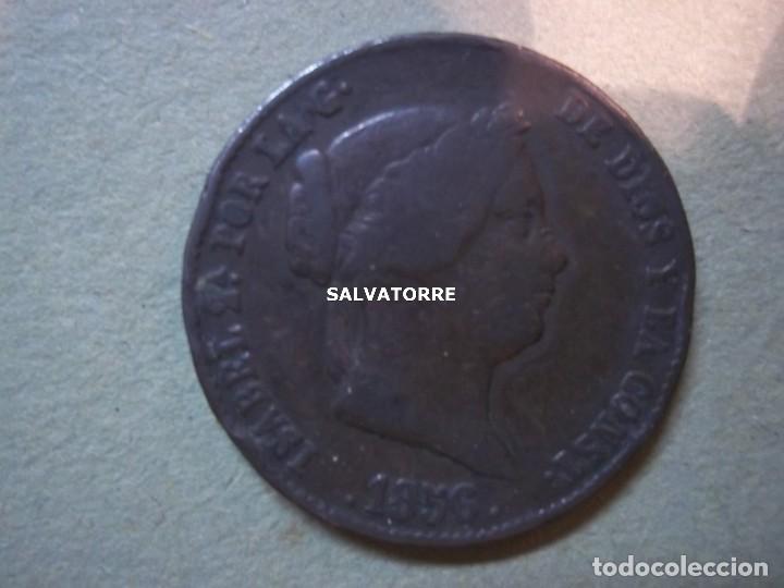 Monedas de Espa&ntilde;a: ISABEL II 1856. 25 CENTIMOS DE REAL. SEGOVIA - Foto 2
