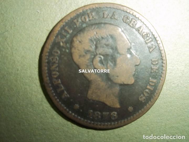 Monedas de Espa&ntilde;a: ALFONSO XII.1878. 5 CENTIMOS. - Foto 2
