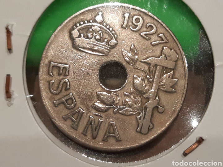 Monedas de Espa&ntilde;a: ALFONSO XIII, 25 CMS 1927, BIEN CONSERVADA. - Foto 2