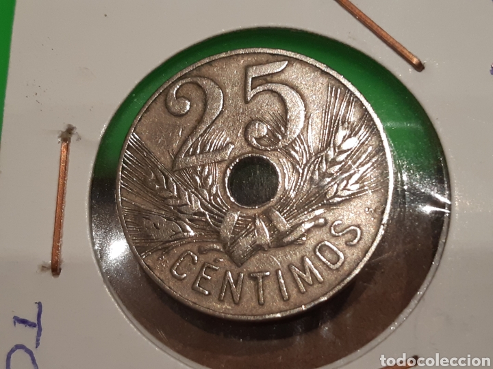 Monedas de Espa&ntilde;a: ALFONSO XIII, 25 CMS 1927, BIEN CONSERVADA. - Foto 1