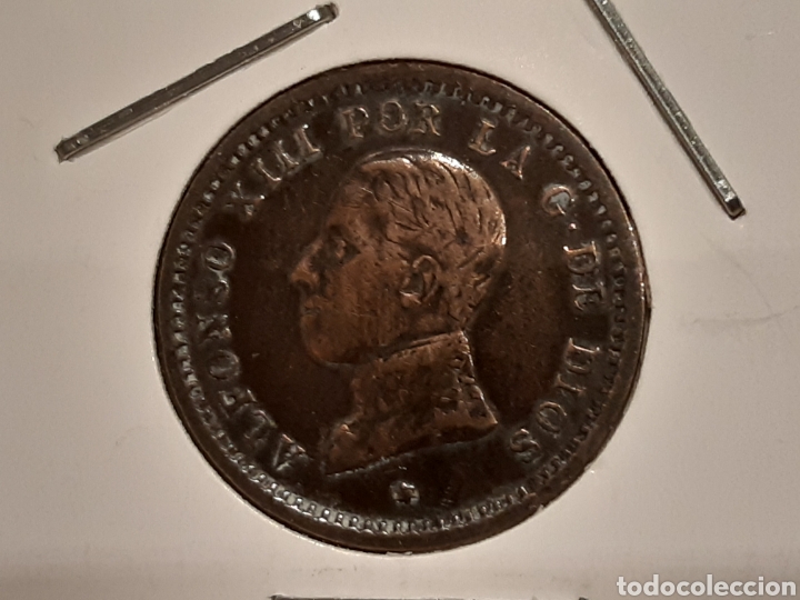 Monedas de Espa&ntilde;a: 2 CMS ALFONSO XIII 1912 * 12 PC-V COBRE - Foto 1