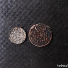 Monedas de España: 2 MONEDAS DE 1 BURGOS Y 2 BARCELONA MARAVEDIS FELIPE V 1790 VER FOTOS. Lote 201261825