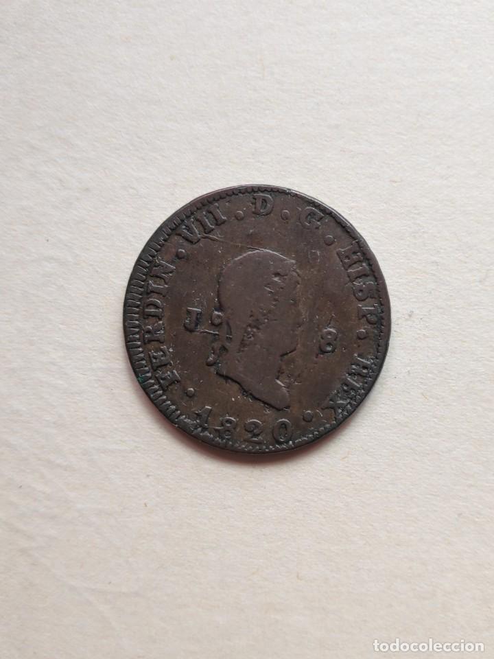 Monedas de Espa&ntilde;a: Moneda de 8 Maraved&iacute;s 1820 Fernando VII - Foto 1
