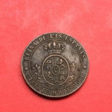 Monedas de España: ISABEL II 1 CENTIMO DE ESCUDO 1867 OM BARCELONA. Lote 202003635