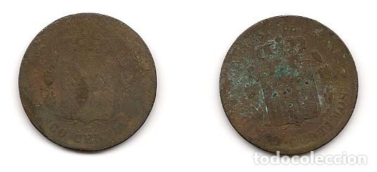 Monedas de Espa&ntilde;a: Alfonso XII 5 c&eacute;ntimos (1879) 2 piezas - Foto 2