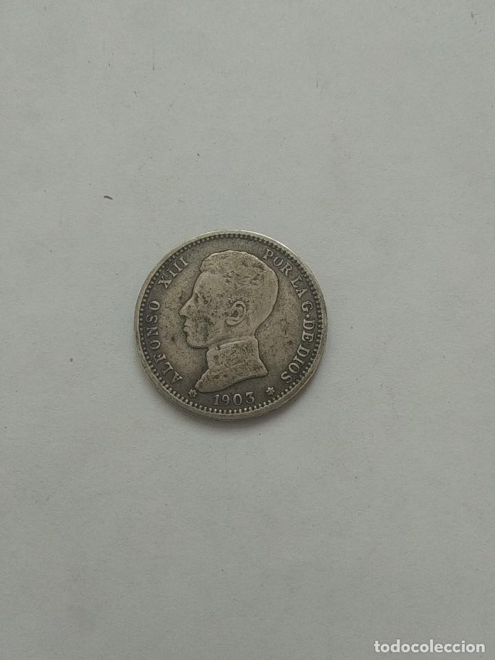 Monedas de Espa&ntilde;a: Moneda de 1 peseta de Alfonso 13 - Foto 1