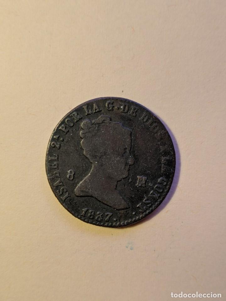 Monedas de Espa&ntilde;a: Moneda de 8 Maraved&iacute;s 1837 Isabel II - Foto 1