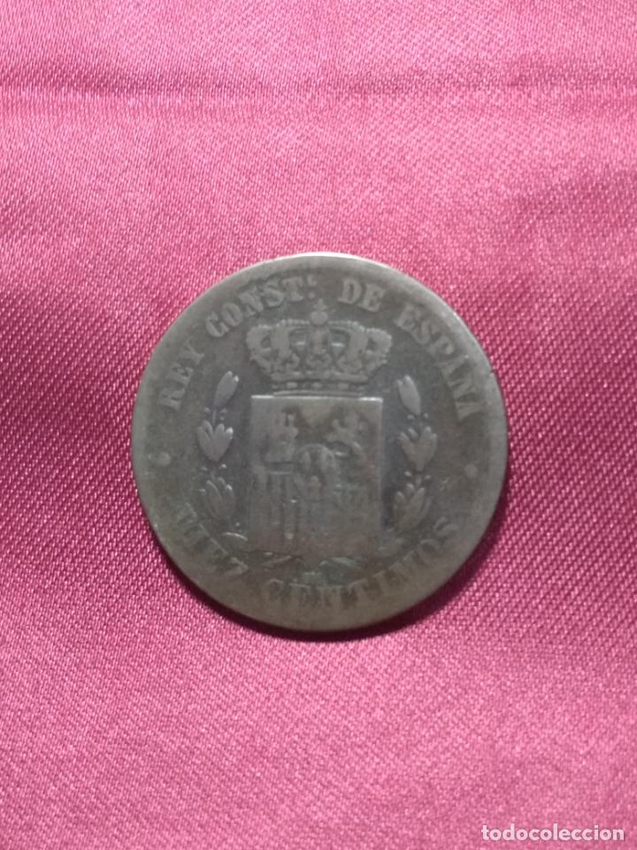 Monedas de Espa&ntilde;a: MONEDA . 10 C&Eacute;NTIMOS. ALFONSO XII. 1878 - Foto 2