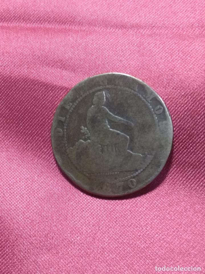 Monedas de Espa&ntilde;a: MONEDA . 10 C&Eacute;NTIMOS. GOBIERNO PROVISIONAL. 1870 - Foto 2
