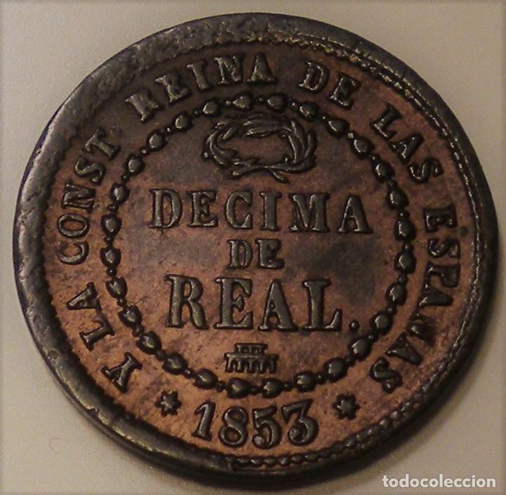 Monedas de Espa&ntilde;a: D&eacute;cima de Real - Isabel II - 1853 - Segovia - Foto 1