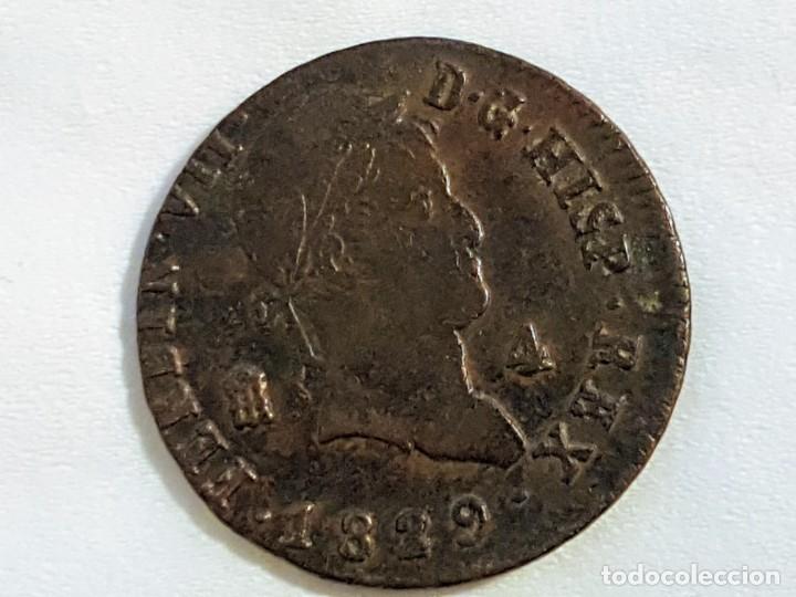 Monedas de Espa&ntilde;a: 1829, 4 maravedis,Segovia - Foto 1