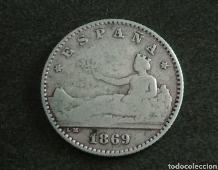 M&uuml;nzen von Spanien: 50 c&eacute;ntimos 1869*69 muy bonita