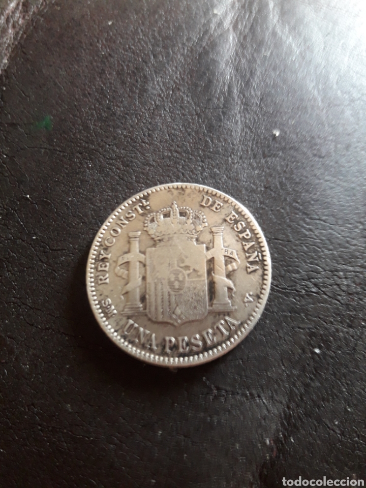 Monedas de Espa&ntilde;a: Moneda de 1 peseta de plata de 1900 - Foto 2