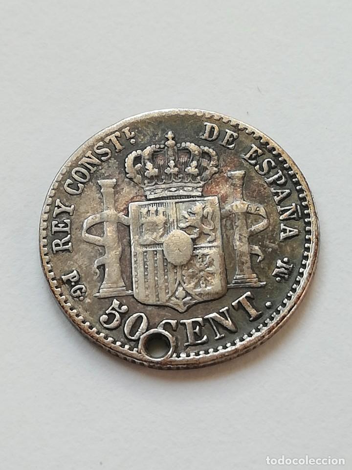 M&uuml;nzen von Spanien: 50 c&eacute;ntimos de 1892