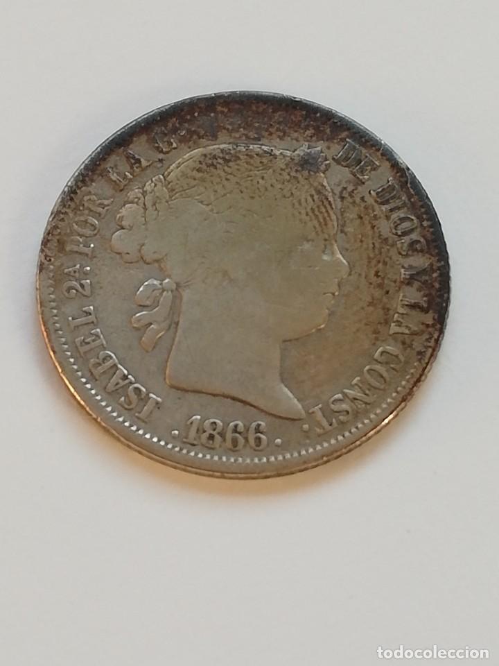 Monedas de Espa&ntilde;a: 40 c&eacute;ntimos 1866 Isabel II - Foto 1