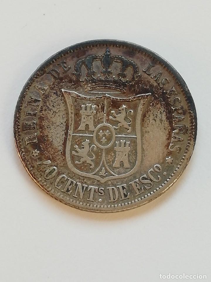 Monedas de Espa&ntilde;a: 40 c&eacute;ntimos 1866 Isabel II - Foto 2