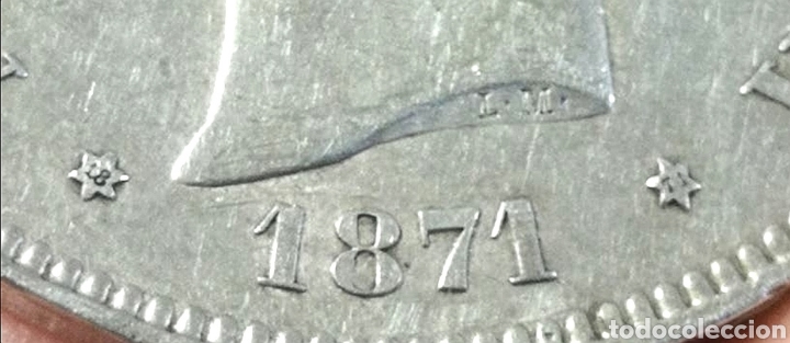 Monedas de Espa&ntilde;a: Amadeo I - 1871, con estrellas : *18 *71 - Foto 4