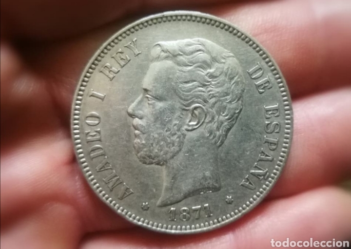 Monedas de Espa&ntilde;a: Amadeo I - 1871, con estrellas : *18 *71 - Foto 1