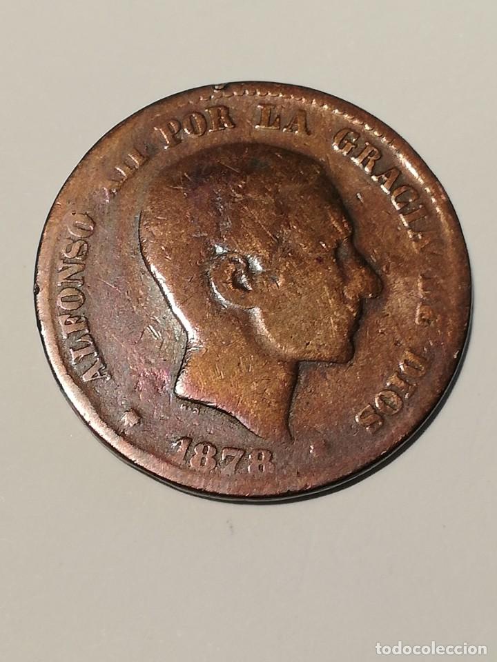 Moedas de Espanha: 10 c&eacute;ntimos de 1878