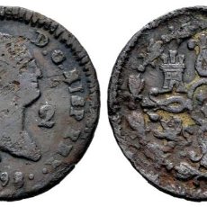 Monedas de España: CARLOS IV (1788-1808). 2 MARAVEDÍS. 1798. SEGOVIA. VARIANTE. AE. 2,26 G. MBC. MUY ESCASA