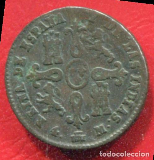 Monedas de Espa&ntilde;a: ISABEL II - 4 MARAVEDIS 1836 - SEGOVIA - Foto 2