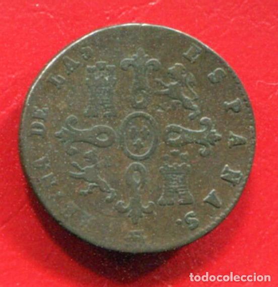 Monedas de Espa&ntilde;a: ISABEL II - 4 MARAVEDIS 1840 - SEGOVIA - Foto 2