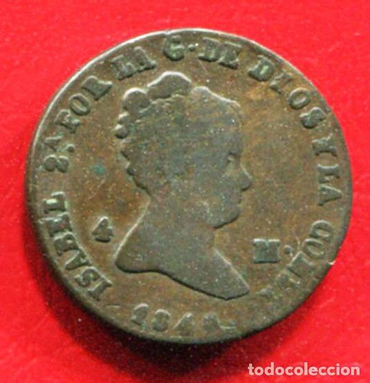 Monedas de Espa&ntilde;a: ISABEL II - 4 MARAVEDIS 1840 - SEGOVIA - Foto 1