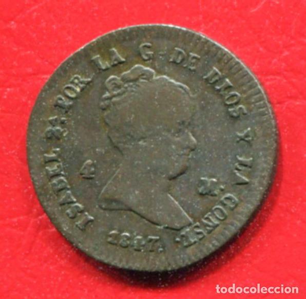 Monedas de Espa&ntilde;a: ISABEL II - 4 MARAVEDIS 1847 - SEGOVIA - Foto 1