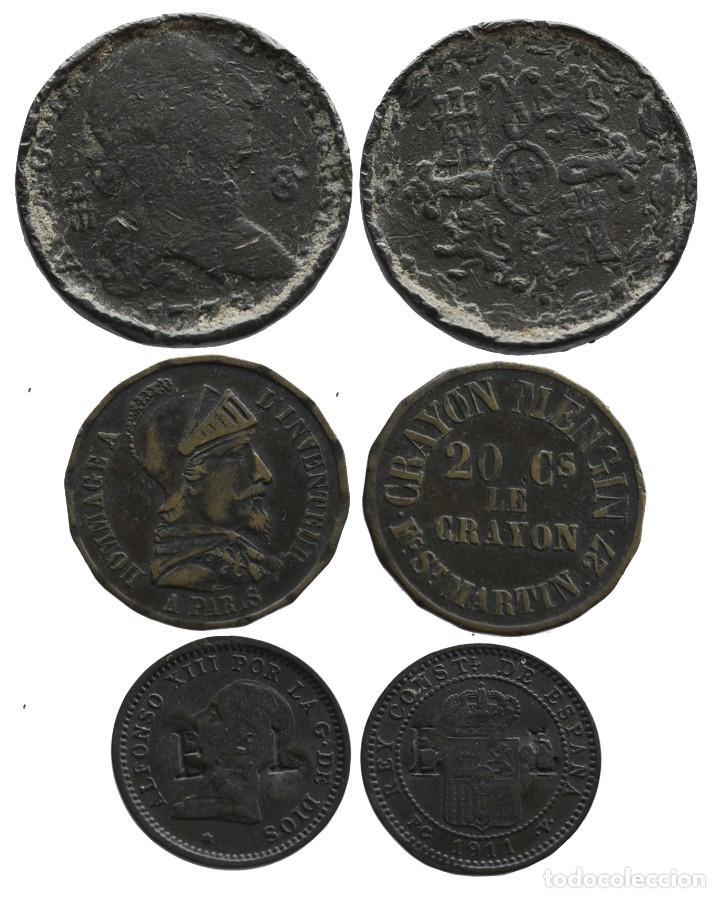 M&uuml;nzen von Spanien: TRES MONEDAS DE COBRE