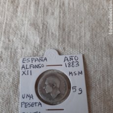 Monedas de España: 1883 UNA PESETA PLATA 5 GRAMOS ALFONSO XII MSM NUMISMÁTICA COLISEVM ANTIGÜEDADES