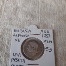 Monedas de España: 1883 UNA PESETA PLATA ESPAÑA ALFONSO XII MSM 5 GRAMOS