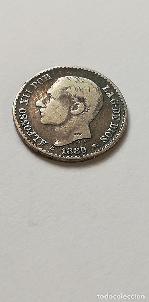 Moedas de Espanha: 50 c&eacute;ntimos 1880