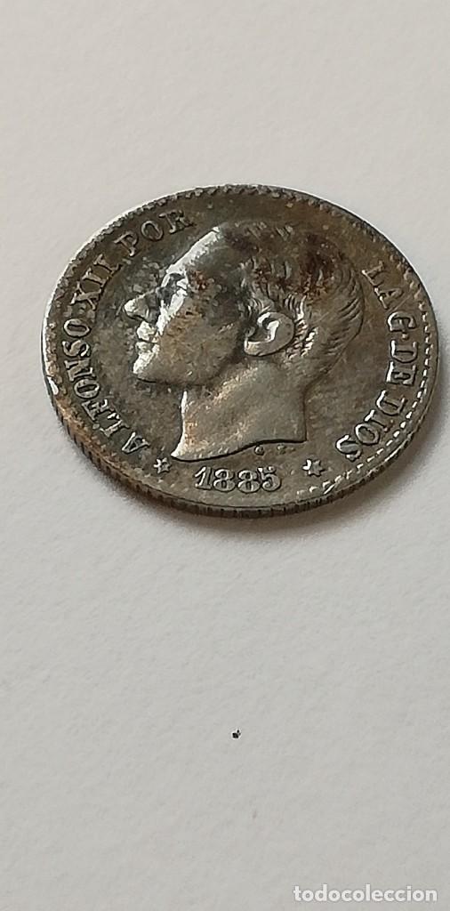 Moedas de Espanha: 50 c&eacute;ntimos 1885