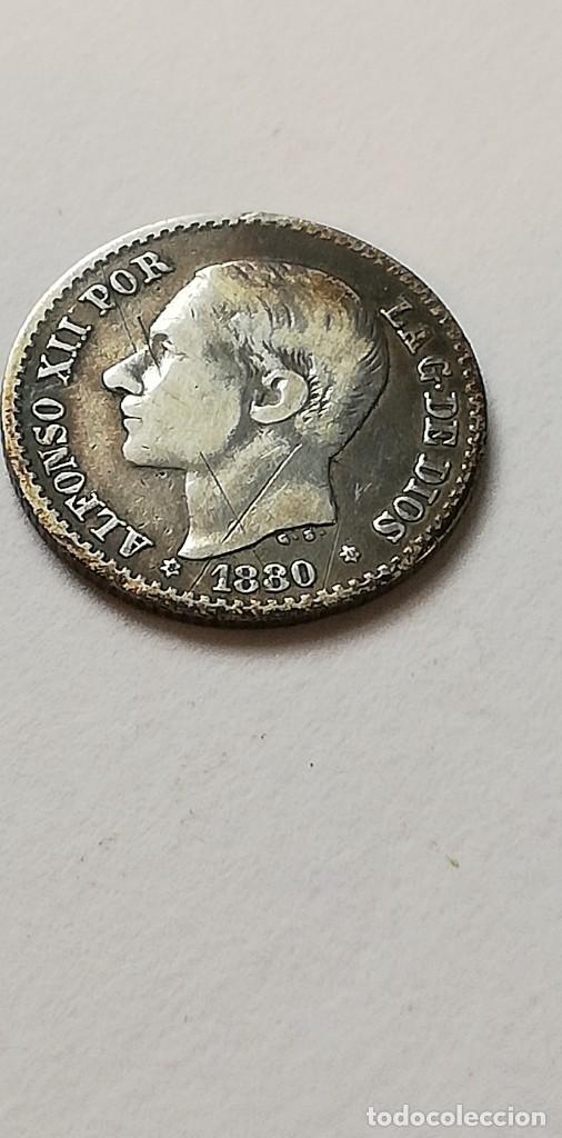 Moedas de Espanha: 50 c&eacute;ntimos 1880