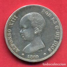 Monedas de España: MONEDA PLATA 2 PESETAS 1889 ESTRELLAS VISIBLES 89 MBC+ ORIGINAL , B36