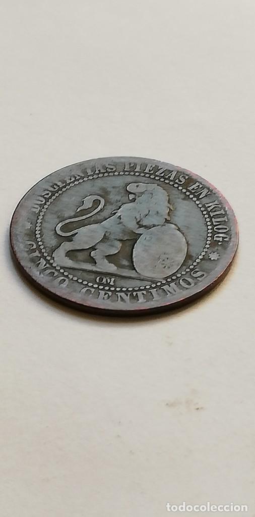 Moedas de Espanha: 5 c&eacute;ntimos 1870