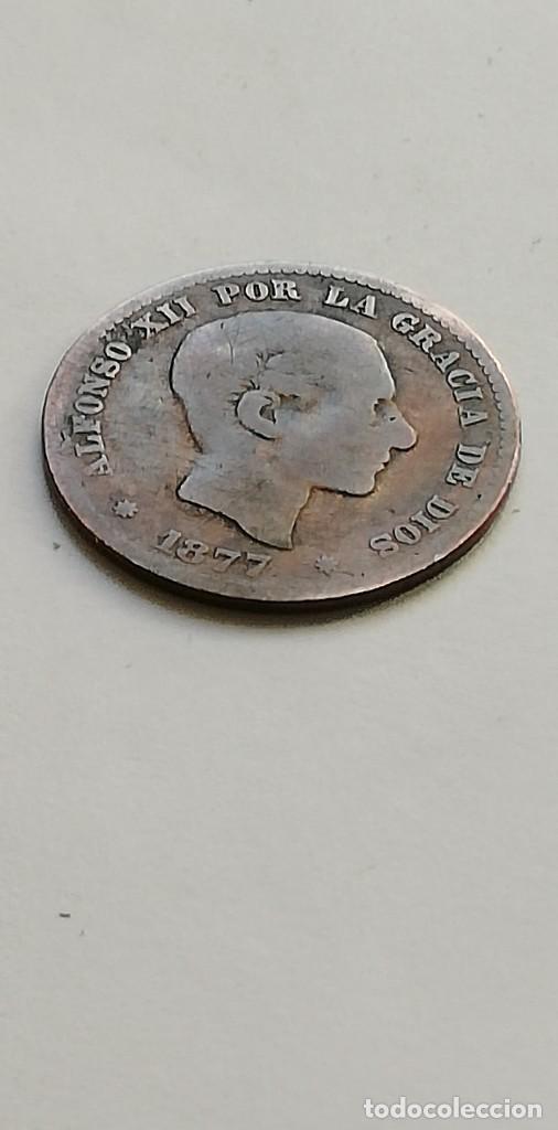 Moedas de Espanha: 5 c&eacute;ntimos 1877