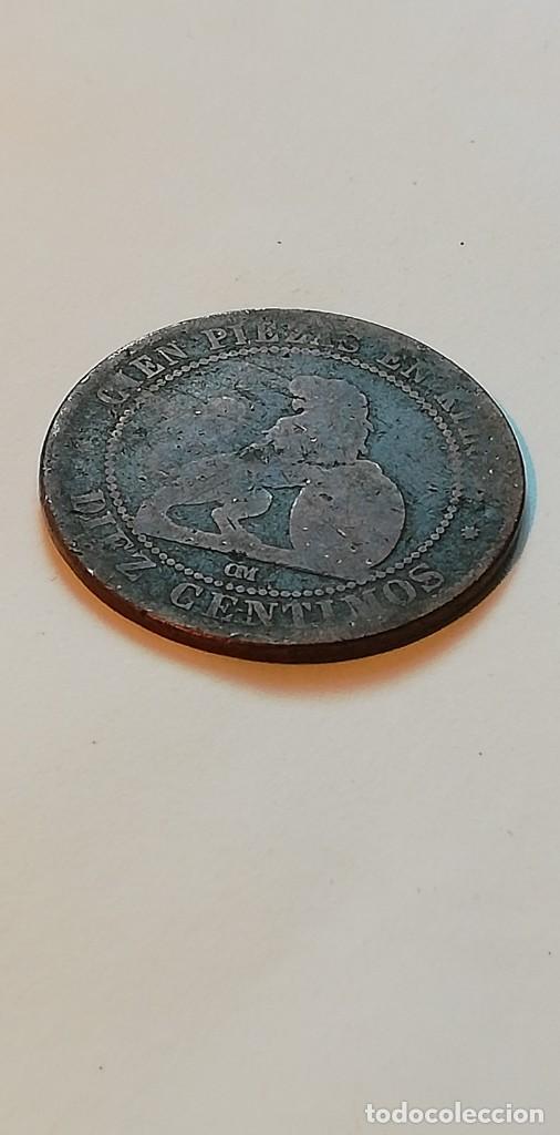 Moedas de Espanha: 10 c&eacute;ntimos 1870