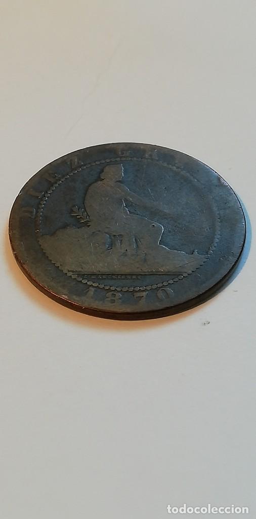 Moedas de Espanha: 10 c&eacute;ntimos 1870