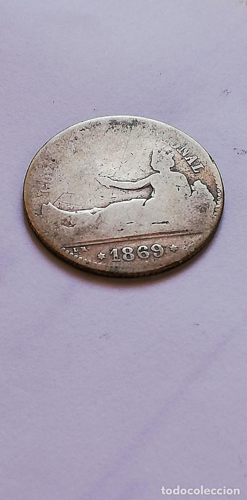 Moedas de Espanha: 1 peseta 1869 est 69