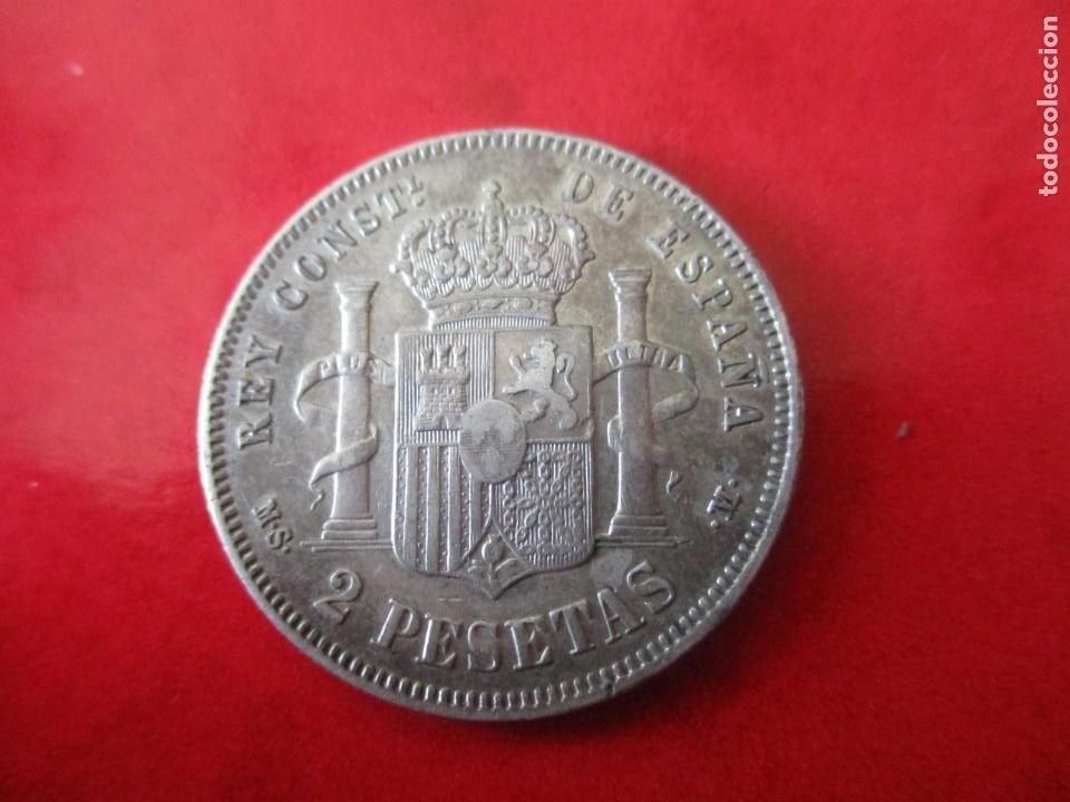Monedas de Espa&ntilde;a: 2 pta de plata Alfonso XII. 1882. #mn - Foto 2