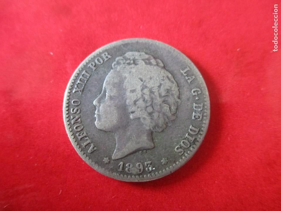 Monedas de Espa&ntilde;a: 1 pta de Alfonso XIII. 1893. #mn - Foto 1