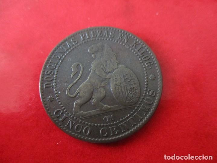 Monedas de Espa&ntilde;a: 5 centimos del Gobierno Provisional. 1870. #mn - Foto 2